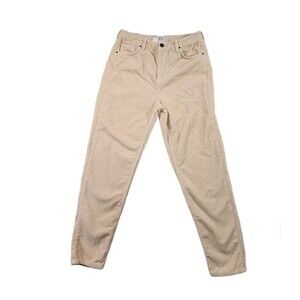 BDG Urban Outfitters Corduroy High Rise Mom Pants Womens Size 30 Ivory Tapered